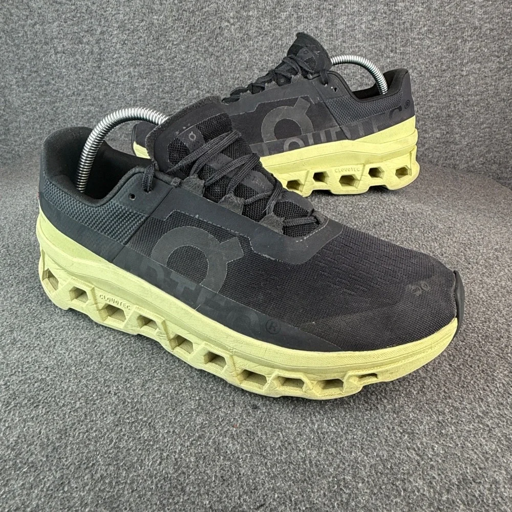 On Cloudmonster Mens 9.5 Running Shoes Black 61.98434 Low Top Sneaker
